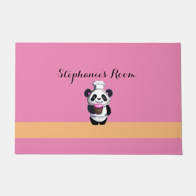 Mignonne Panda Ours Tapis Porte Mat (Devant)