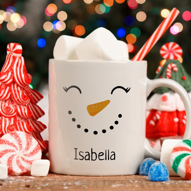 Mignonne Personnalisée Joyeuse Mug de Noël Snowman (Cute gifts for kids)