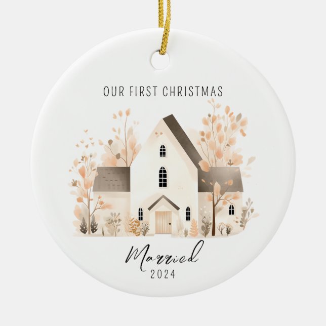 Mignonne Premier Noël Marié Ornement de Noël (Devant)