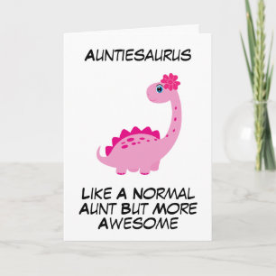 Mignonne puns dinosaure drôle de tante cartes d'an