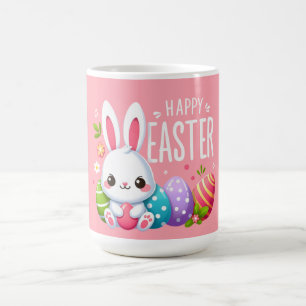 Mignonne, rose Joyeux lapin de Pâques Mug