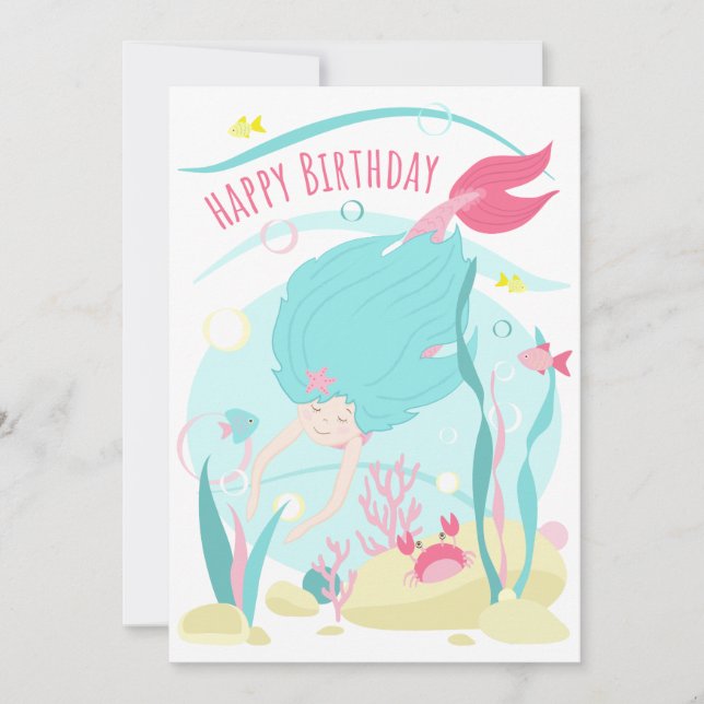 Mignonne Sirène Plongée Sous La Mer (Devant)
