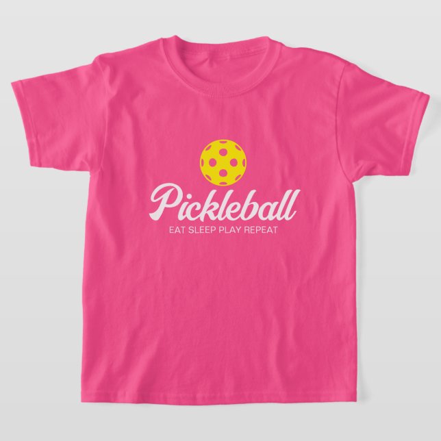 Mignonne t-shirt enfant de sport de pickleball pou (Poser)