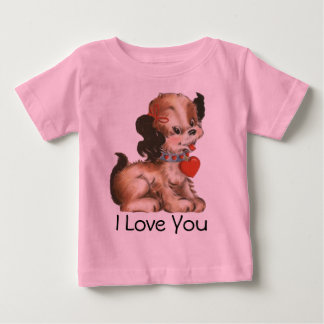 Mignonne T-shirt Valentine Chiot pour bébé
