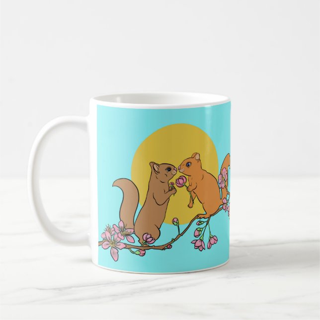 Mignonne tasse animale aux écureuils (Gauche)