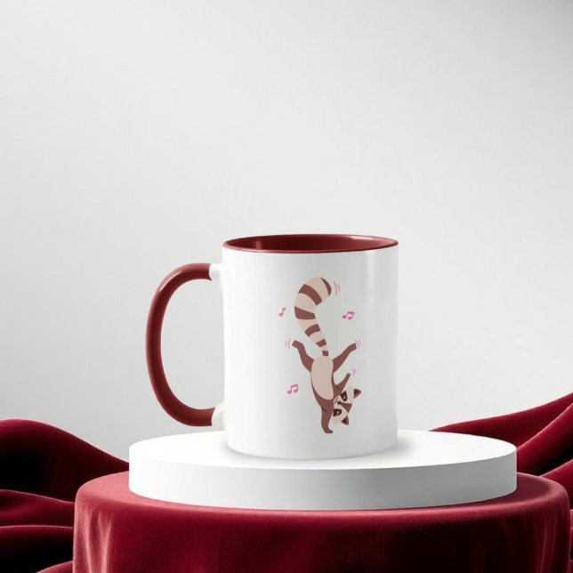 mignonne tasse raccoon mignonne Dancing Raccoon Mu (Créateur téléchargé)