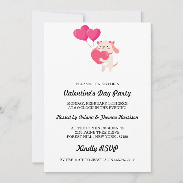 Mignonne Teddy Valentine's Day Cartes de remerciem (Devant)