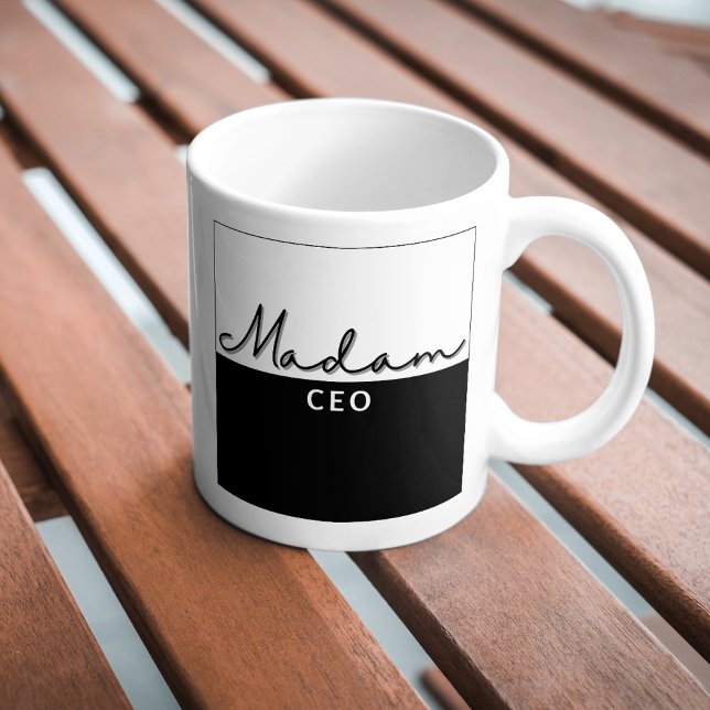 Mignonne tendance moderne Madame PDG Coffee Mug (Créateur téléchargé)