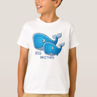 Mignonne Whale Big Brother T-shirt pour enfants