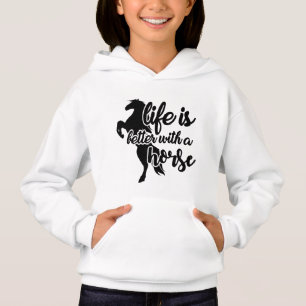 mignonnes filles cheval amoureux vie mot art Sweat