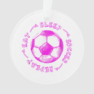 Mignonnes Filles Mangent Sleep Soccer Répéter - Jo