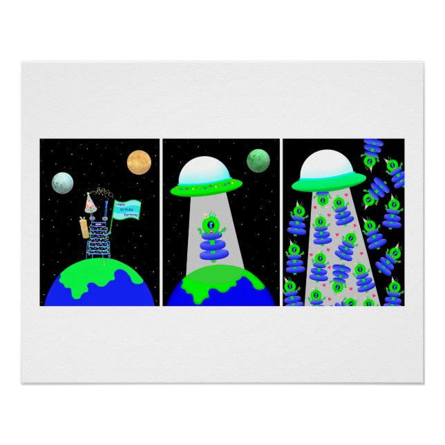 Mignons aliens 20 par 25 affiche brillante par jo_ (Devant)