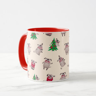 Mignons Carlins de Noël Mug