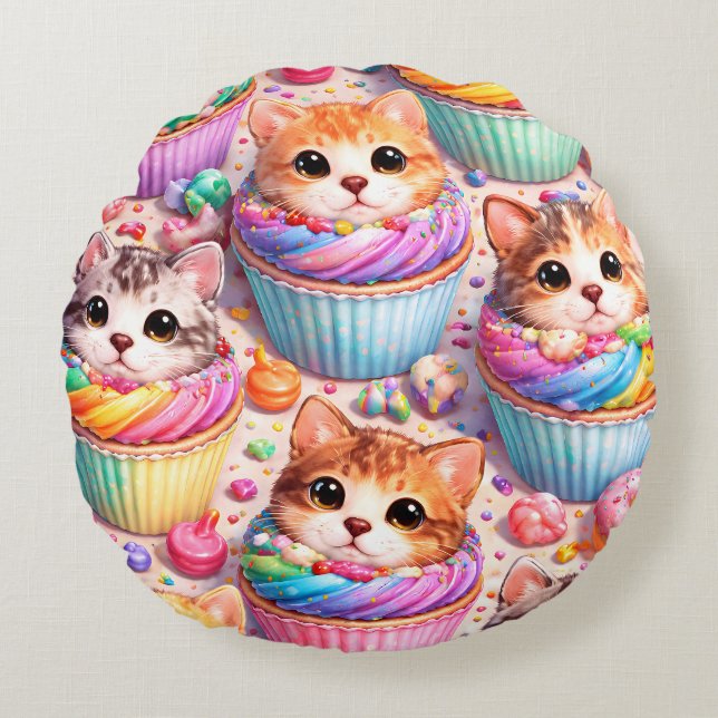 Mignons chatons et cupcakes cupcake, coussin arc-e (Devant)
