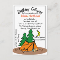 Mignons drôles campent des invitations de fête