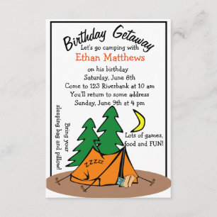 Mignons drôles campent des invitations de fête