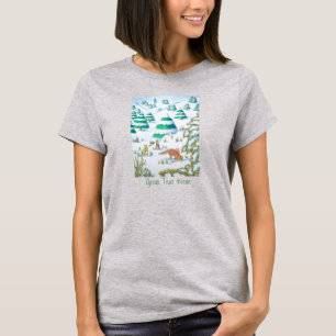 Mignons lapin de Noël et renard neigeux t-shirt sc
