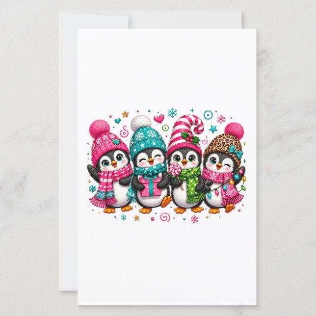 Mignons Manchots de Noël (Devant)