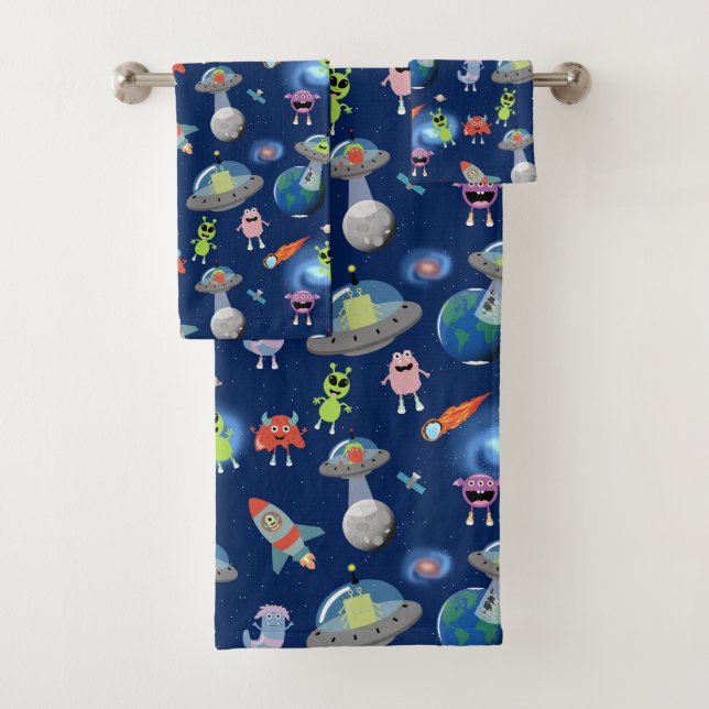 Mignons monstres aliens modernes Espace Enfants  (En situation)