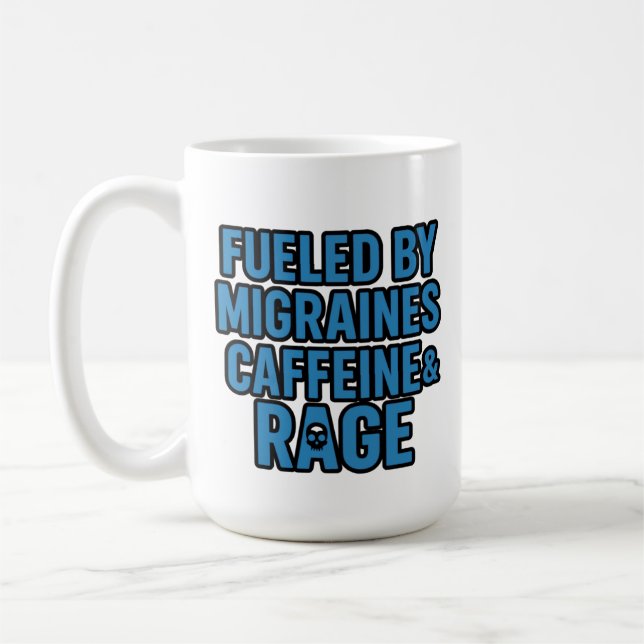 Migraines, Caféine & Colère Mug (Gauche)