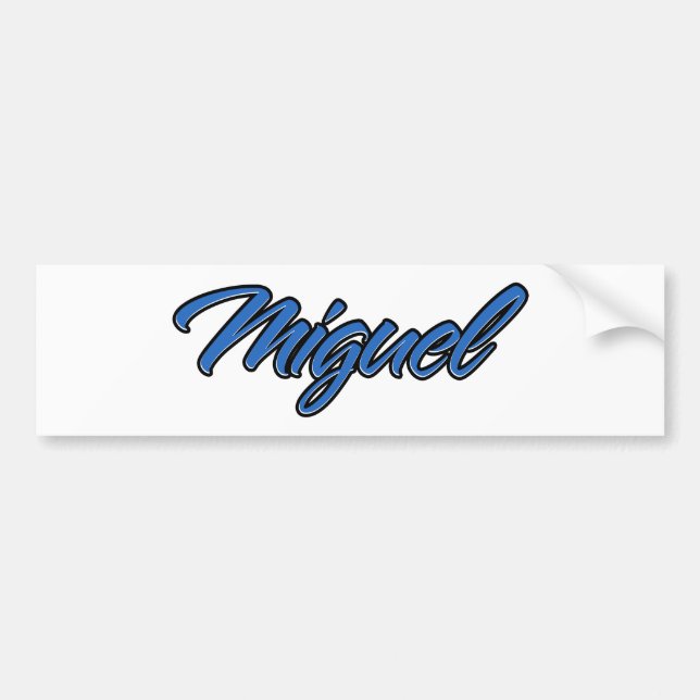 Miguel Nom bleu Aufkleber Autoaufkleber Sticker (Devant)