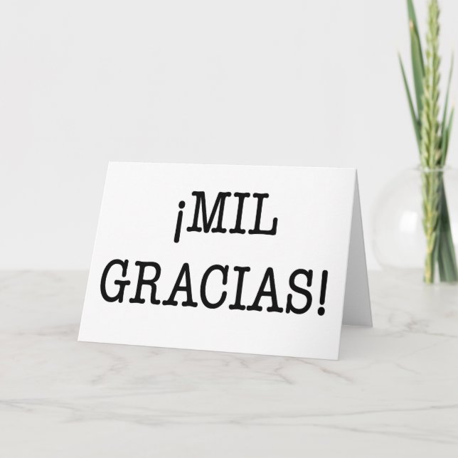 ¡ MIL GRACIAS ! - Carte de voeux de Merci dans (Devant)