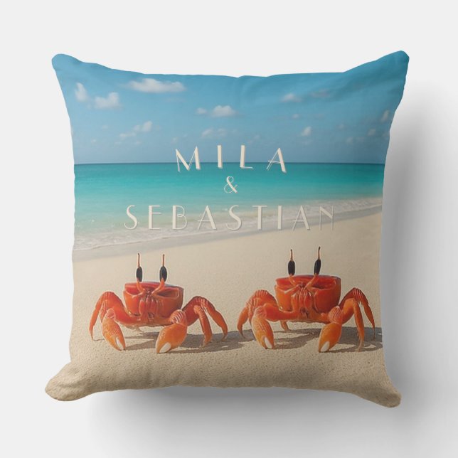 Mila & Sebastian - Coussin extérieur personnalisé (Recto)