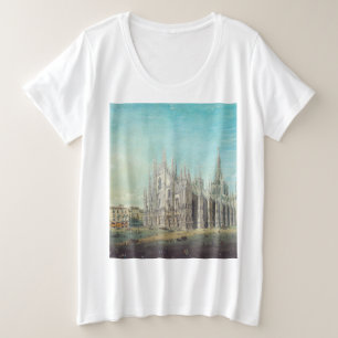 Milan Piazza du Duomo années 1850 par Carlo Bossol