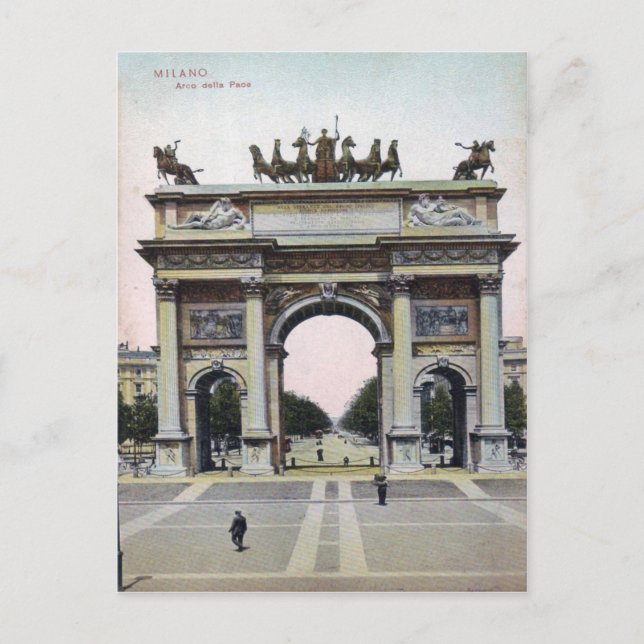 Milano Arco della Pace Italie Carte postale Vintag (Devant)