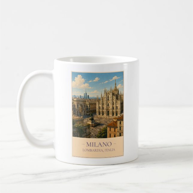 Milano, Italy – Vintage Travel Mug (Gauche)
