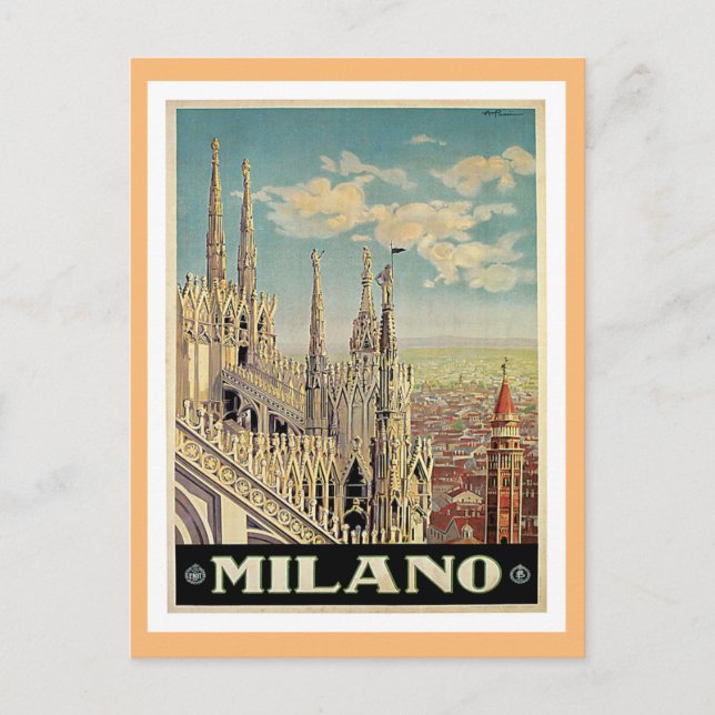 Milano Milan Italie Vintage voyage Carte postale (Devant)