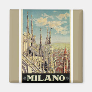 Milano Milan Italy Vintage Travel Magnet
