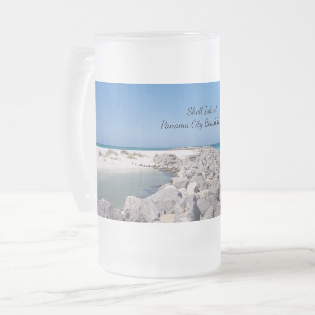 Milieu de l'île Shell Jetty Frosted Mug (Devant gauche)
