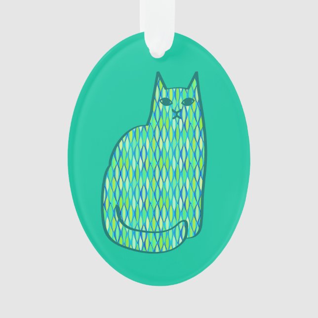 Milieu du siècle moderne Chat, Mint et Lime Vert (devant)