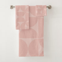 Milieu du siècle moderne Motif Abstrait rose pâle