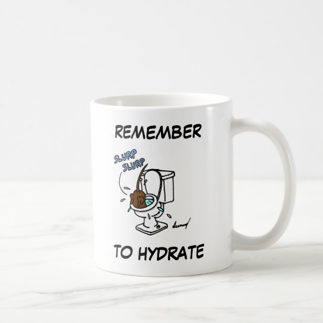 Milieu "Pensez à Hydrater" Mug (Droite)