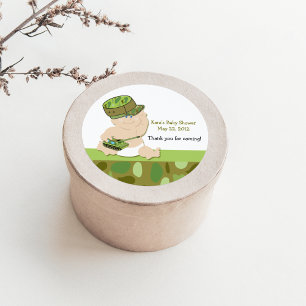 Militaire Camoflauge Baby shower Favoriser Sticker