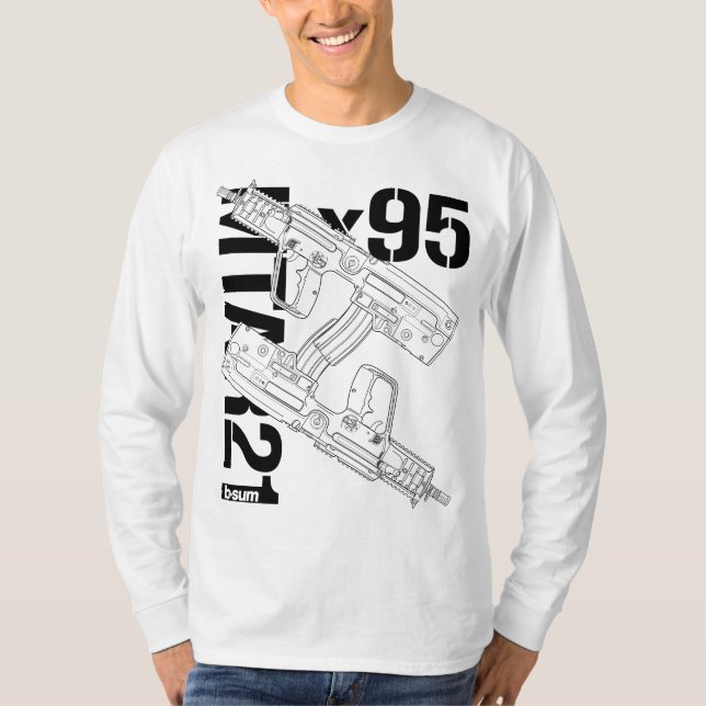 military t-shirts IWI X95 Rifle (Devant)