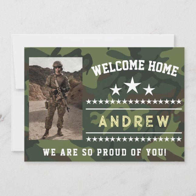 Military Welcome Home Invitation – Army National  (Devant)