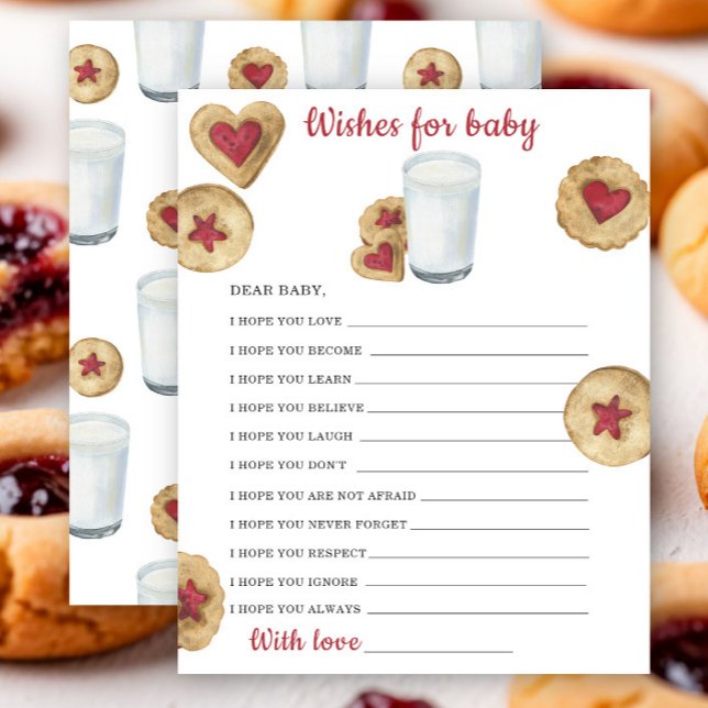 Milk and cookies baby shower - wishes for baby (Créateur téléchargé)