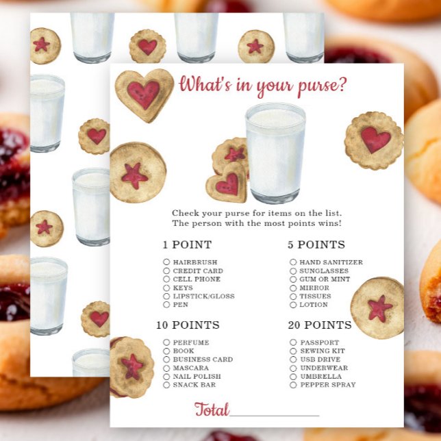 Milk baby shower What's in your purse game (Créateur téléchargé)