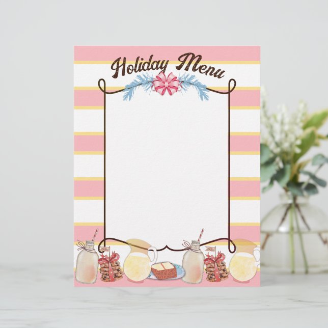 Milk Christmas cookies gâteau menu personnalisé (Debout devant)