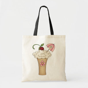 Milkshake avec un sac fourre-tout à parapluie