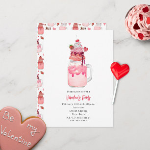 Milkshake Invitation du parti de la Saint-Valentin