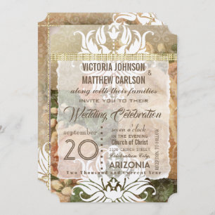 Millennial Rose Rose Gold Photo Faire-part de mari