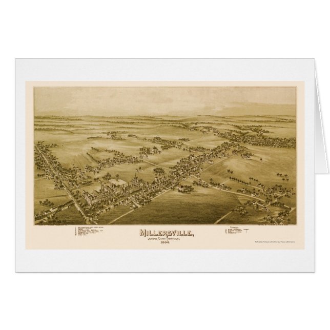 Millersville, carte panoramique de PA - 1894 (Devant horizontal)