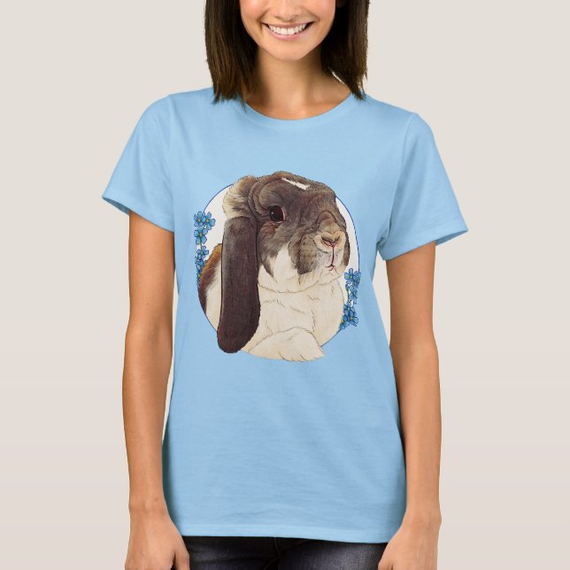 Milly Moo Bunny Dames T-Shirt (Devant)