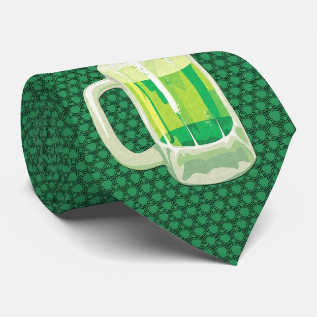 Milo Dale St Patrick's Black on Green Cravate masc (Roulé)