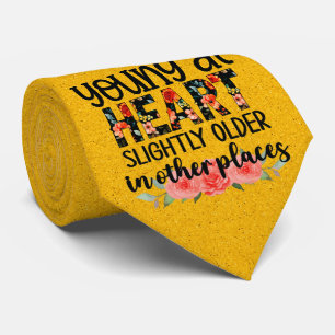 Milo Dale Young au coeur Jaune cravate masculine