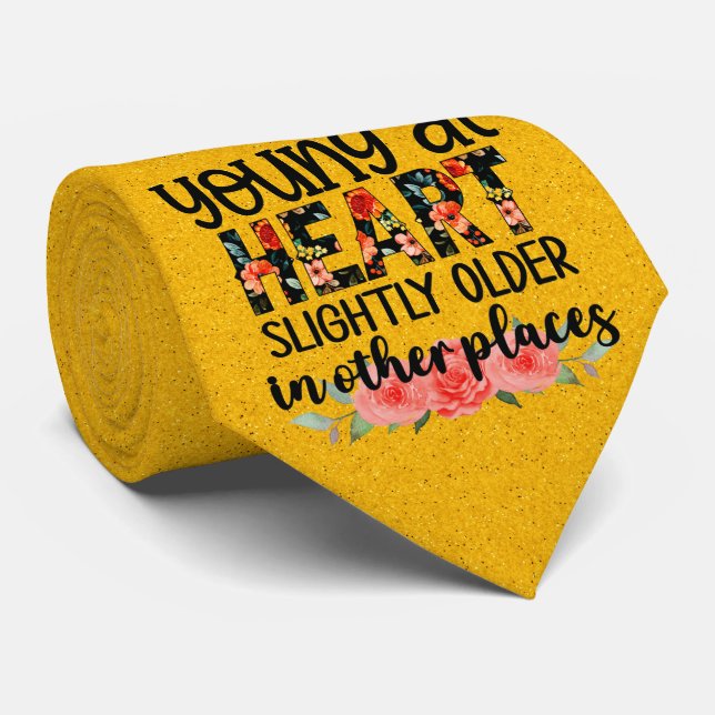 Milo Dale Young au coeur Jaune cravate masculine (Roulé)